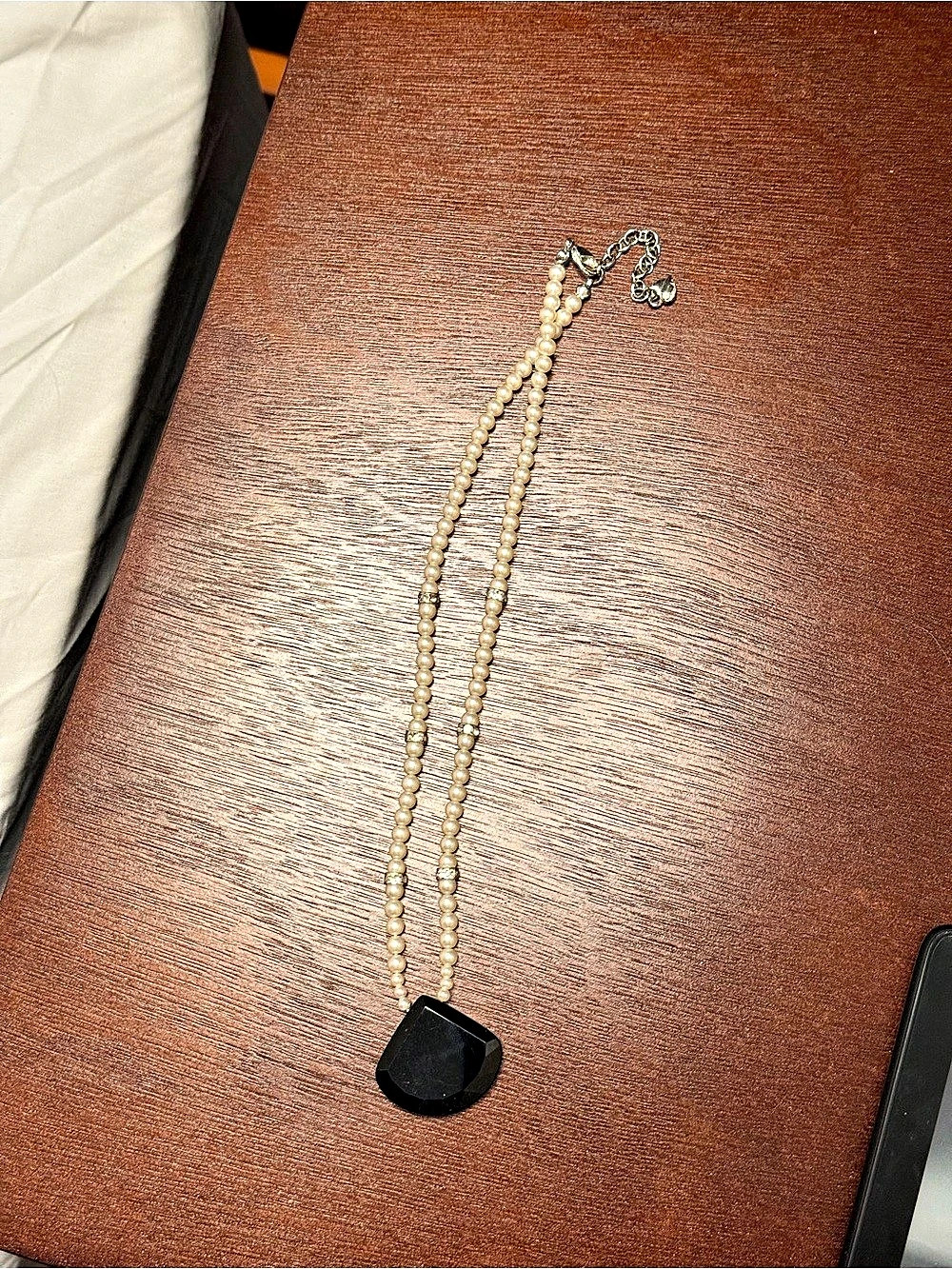 Vintage Black & Pearl Necklace